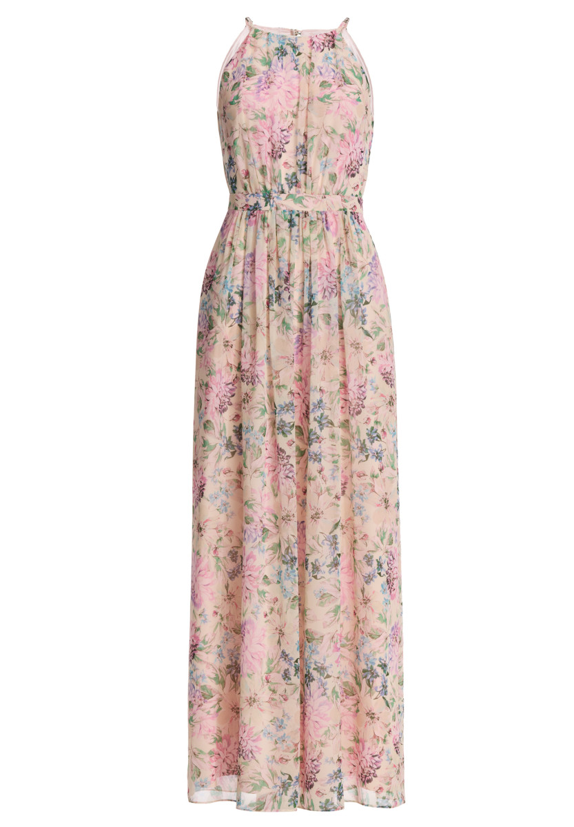bendkleid aus floral bedrucktem Chiffon