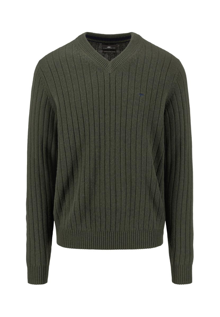 Herren Pullover Ribbed Lambswool