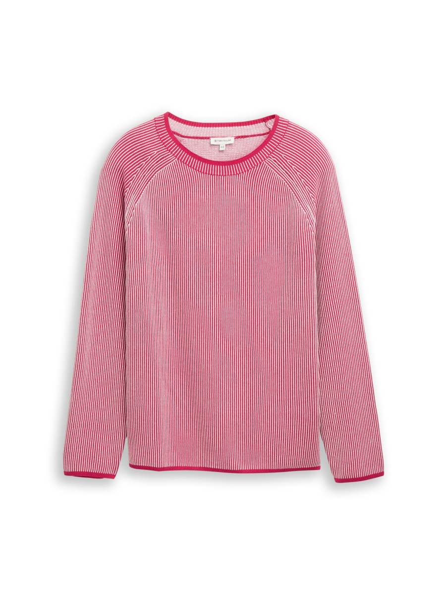 Curvy Strickpullover mit Streifen