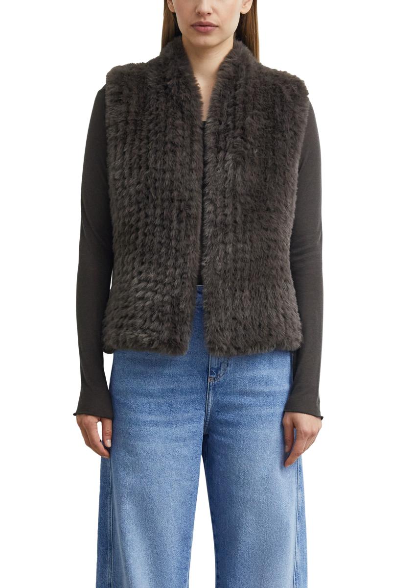 Damen Fake-Fur-Weste