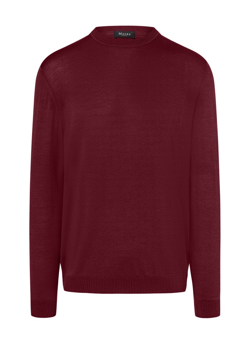 Herren Rundhals-Pullover aus Merinowolle