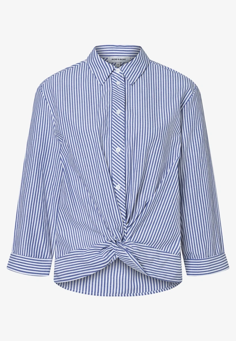 Gestreifte Bluse mit Knot-Detail