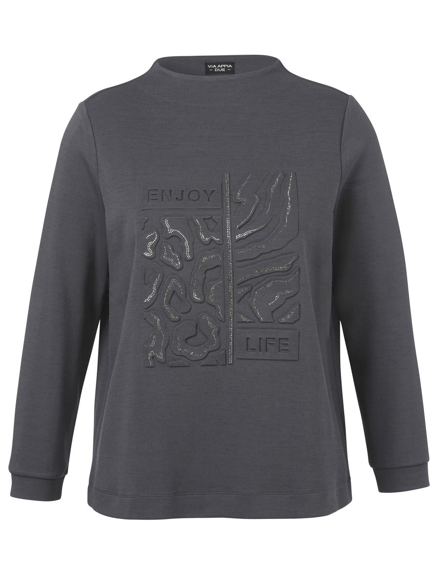 Curvy Sweatshirt mit Kelchkragen