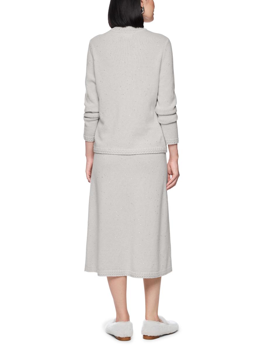 Damen Pailletten-Pullover