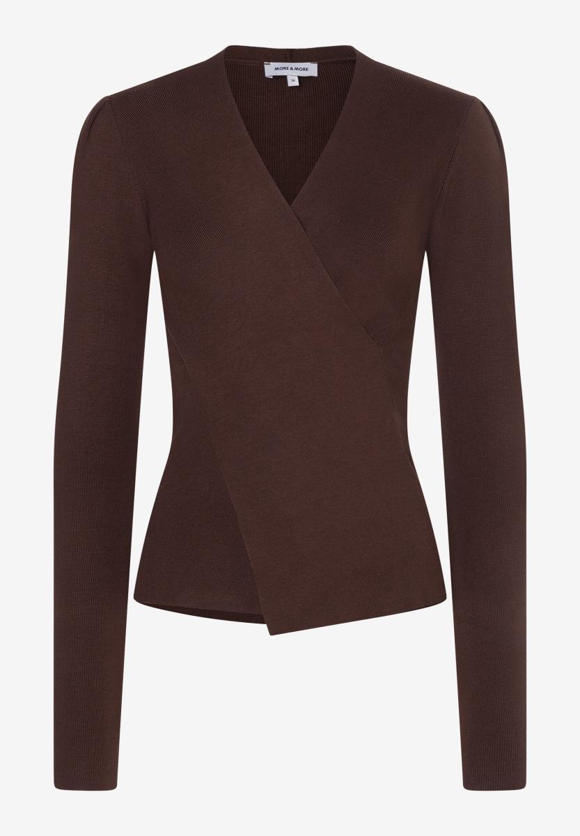 Damen Pullover mit Wickeloptik