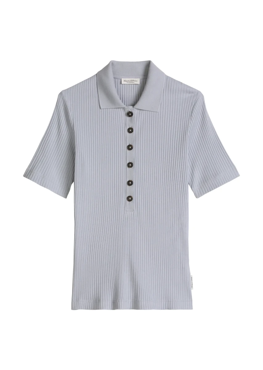 Geripptes Damen Poloshirt