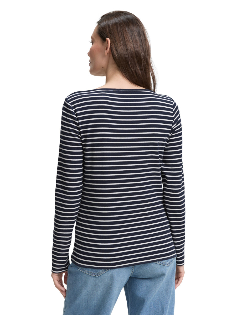 Damen Langarmshirt mit Streifenmuster