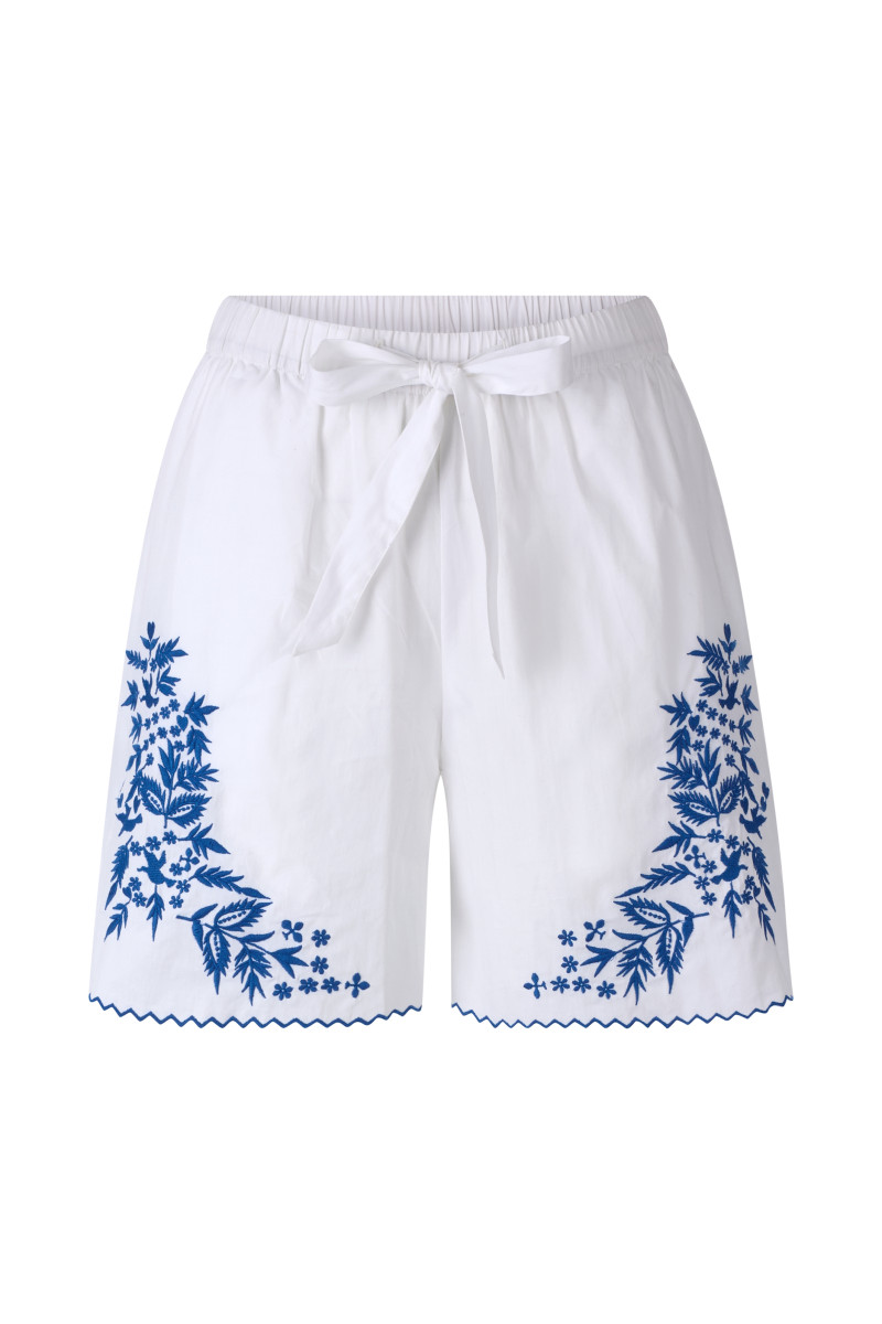 Damen Shorts Embroidered Cotton Shorts