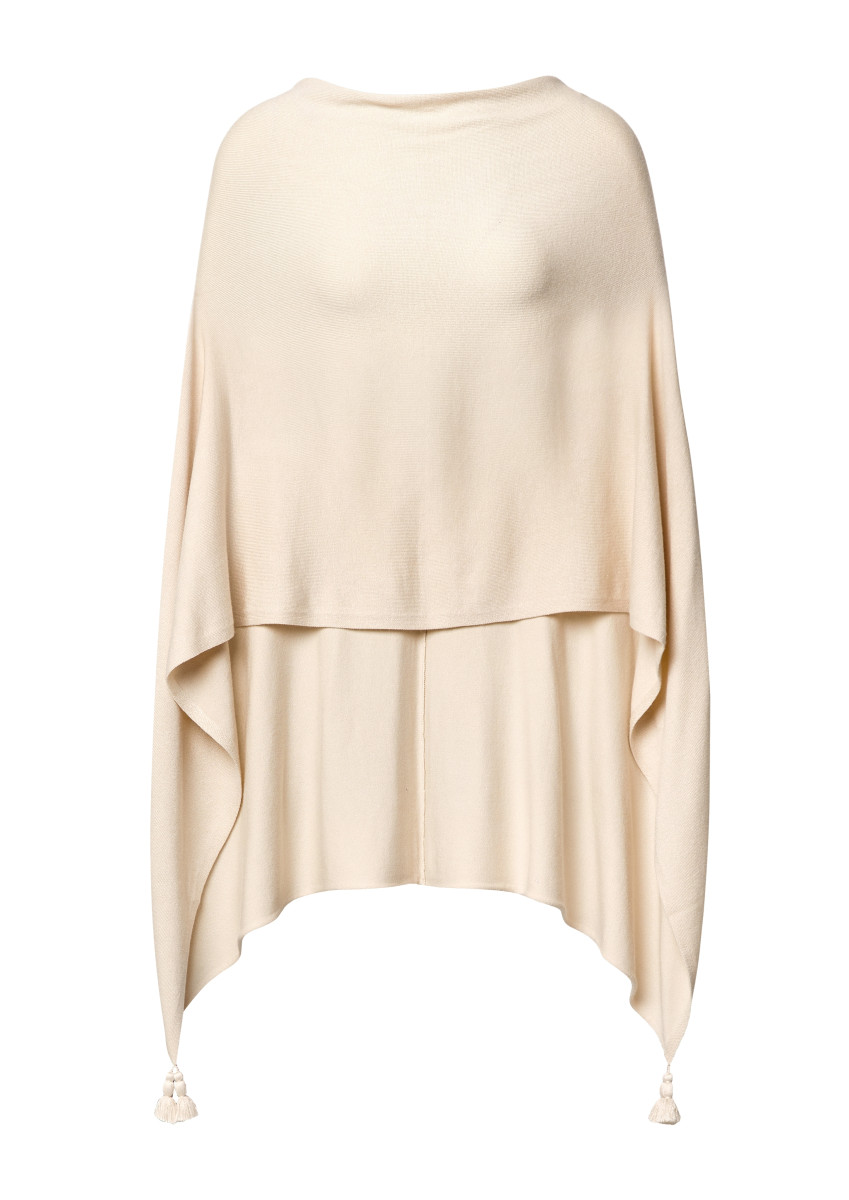Damen Feinstrick-Poncho