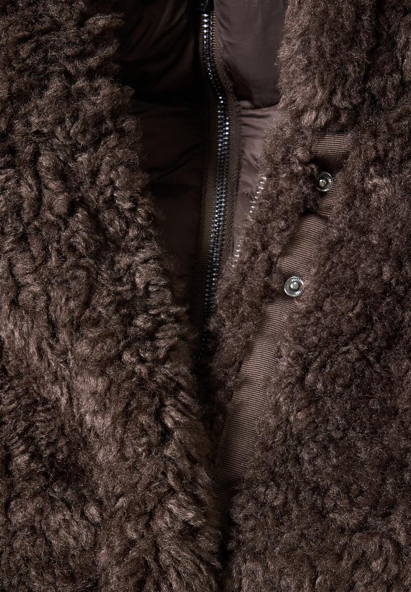 Damen Teddymantel