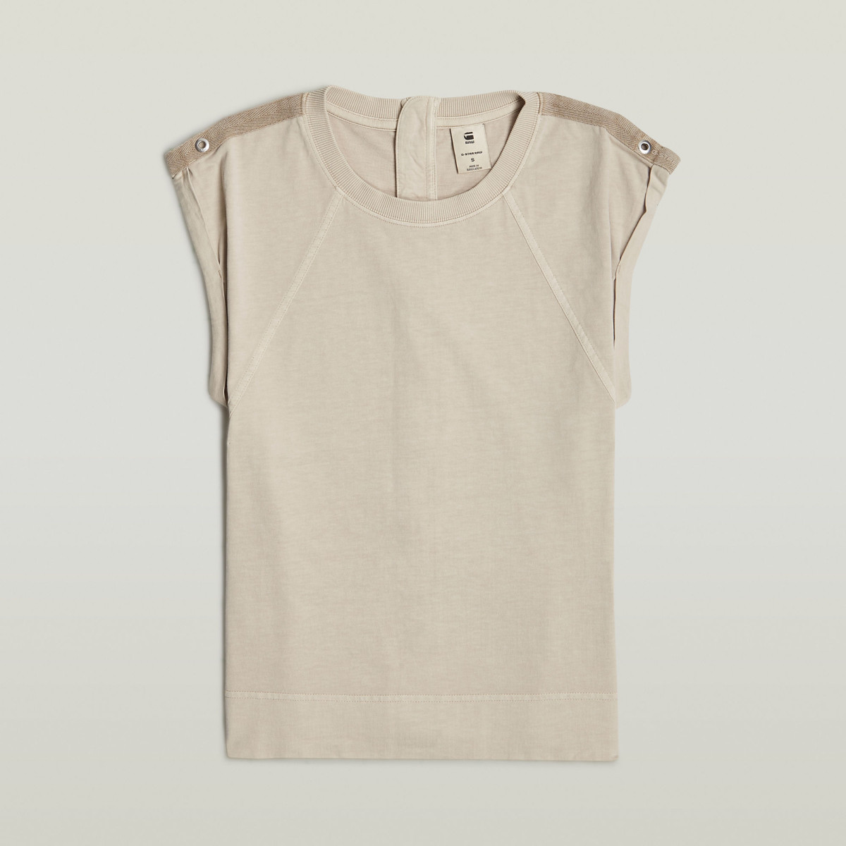 Damen T-Shirt Back overdyed