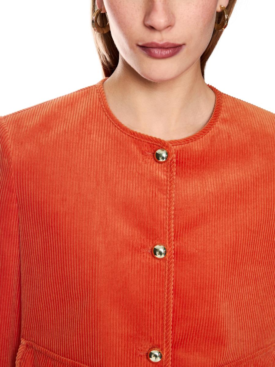 Damen Cordjacke mit Schmuckknöpfen