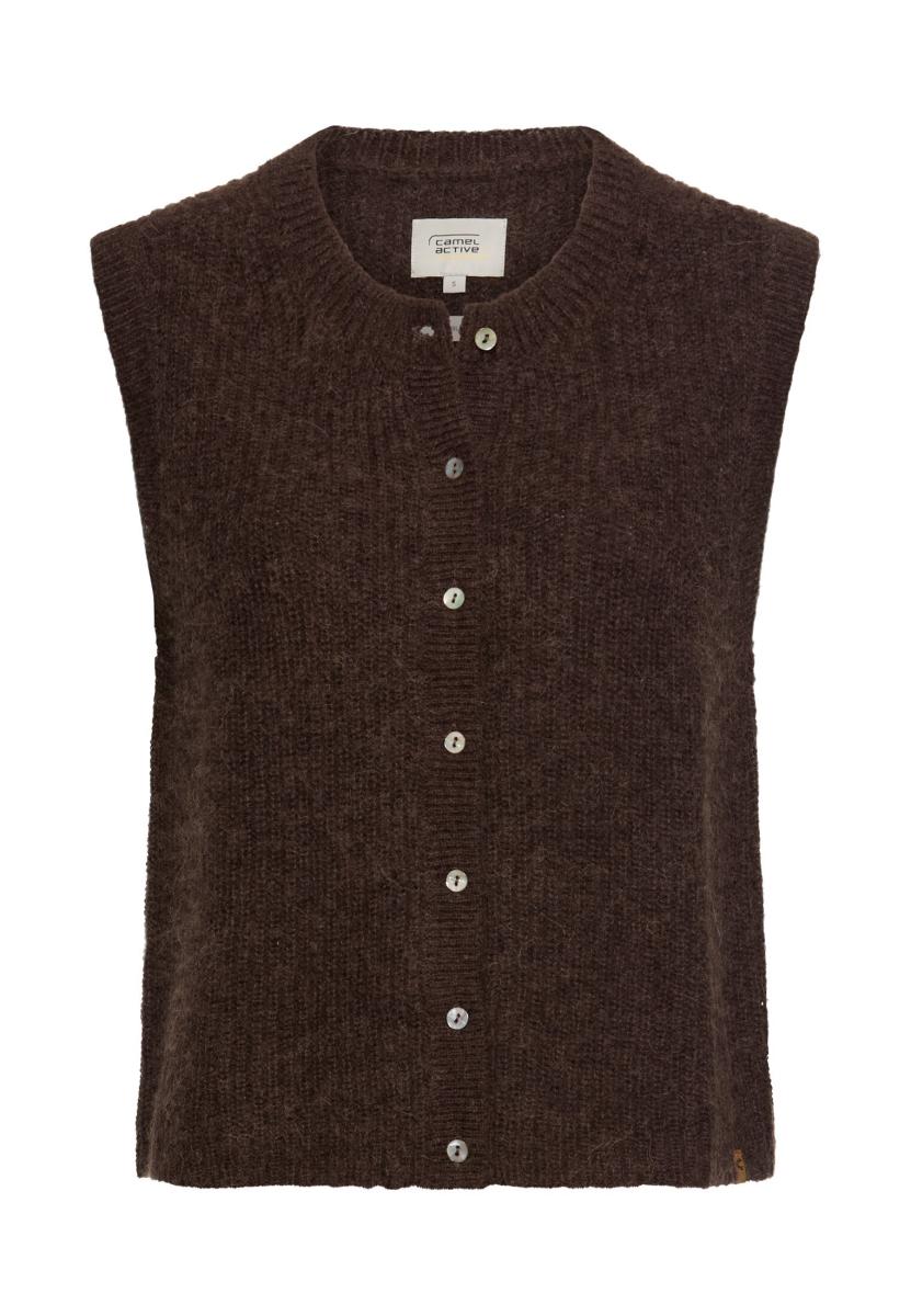Damen Strickweste mit Knopfleiste