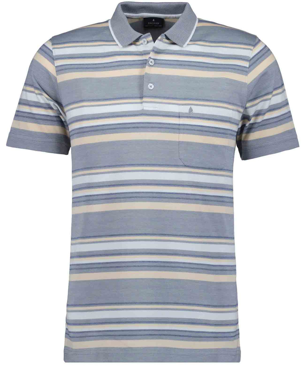 Herren Softknit-Polo gestreift