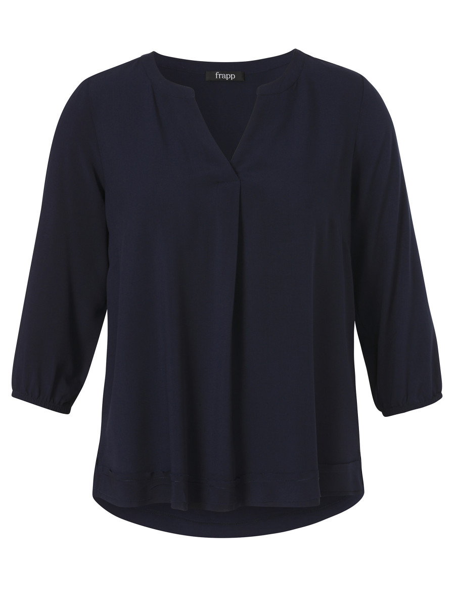 Curvy Bluse V-3/4 Arm