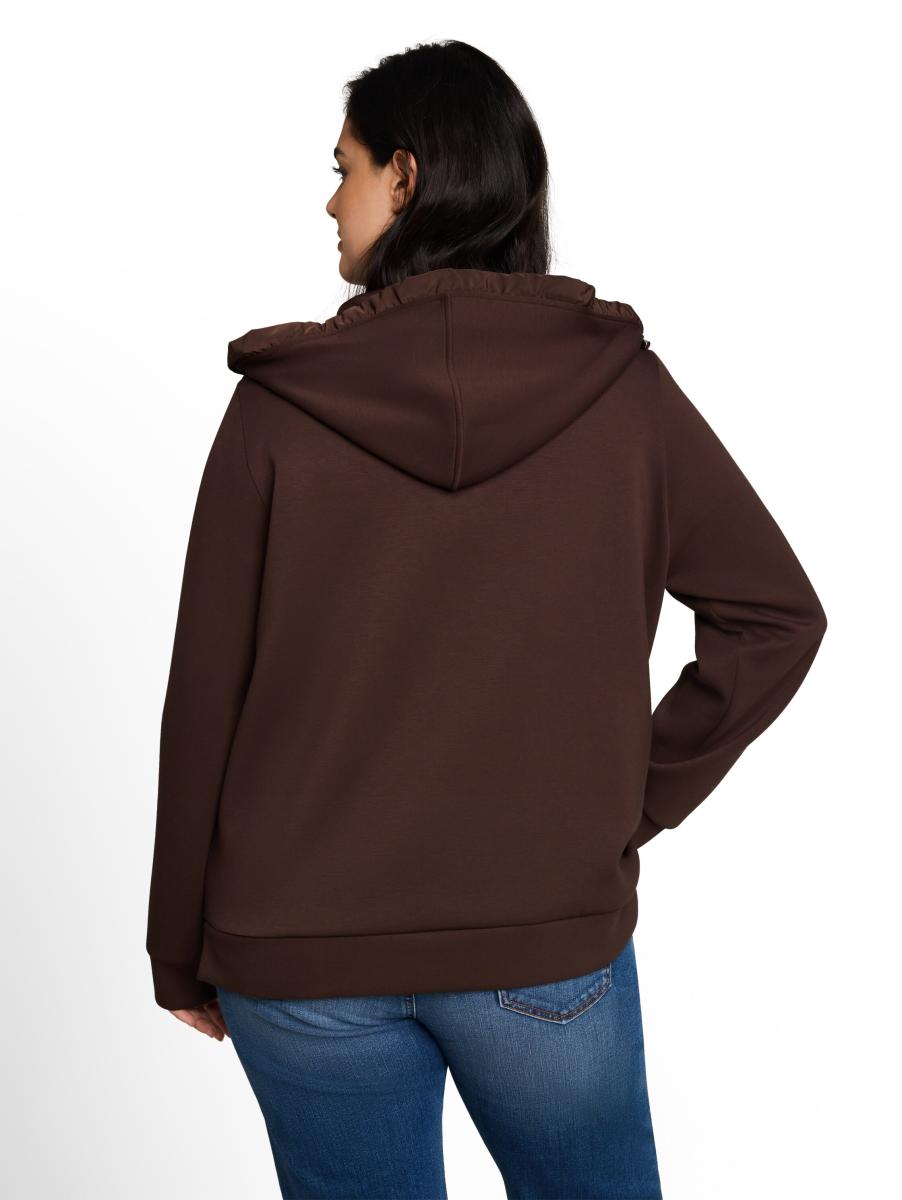 Curvy Sweatjacke aus Scuba
