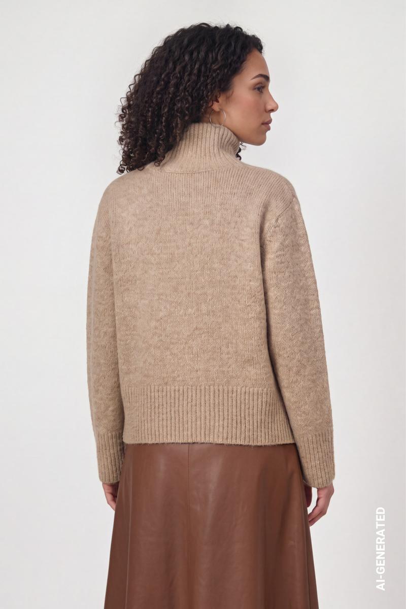 Damen Pullover Mit Brusttasche