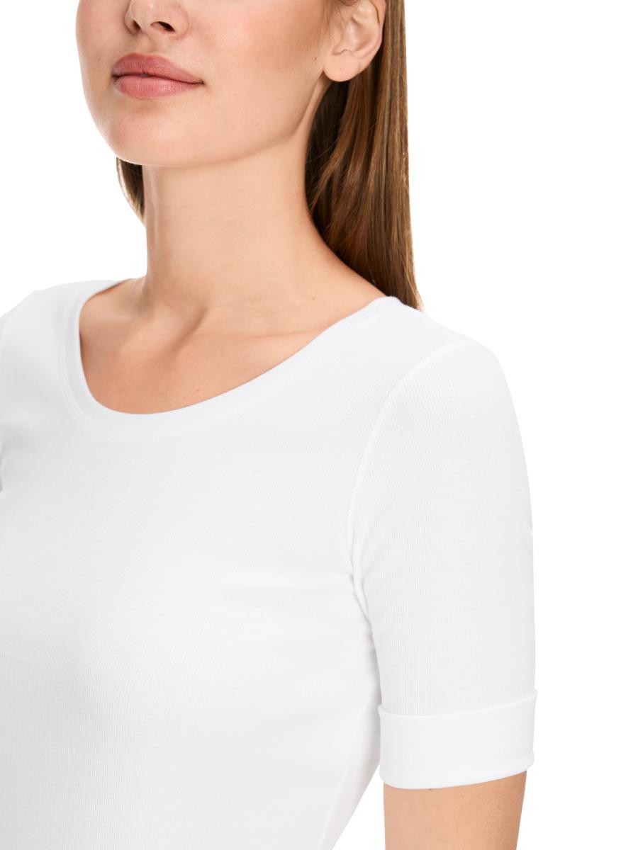 Damen Rundhals-Shirt mit halben Ärmeln