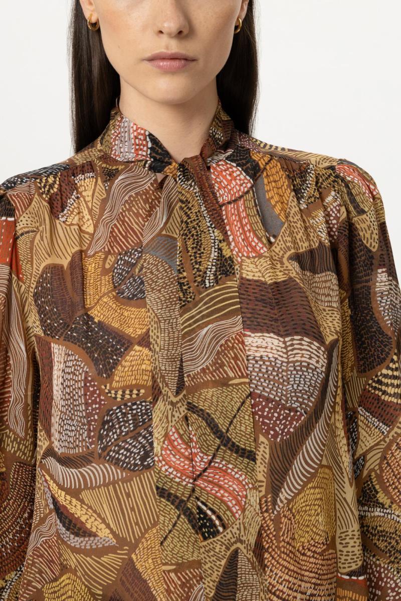 Bluse mit Ethnic-Print