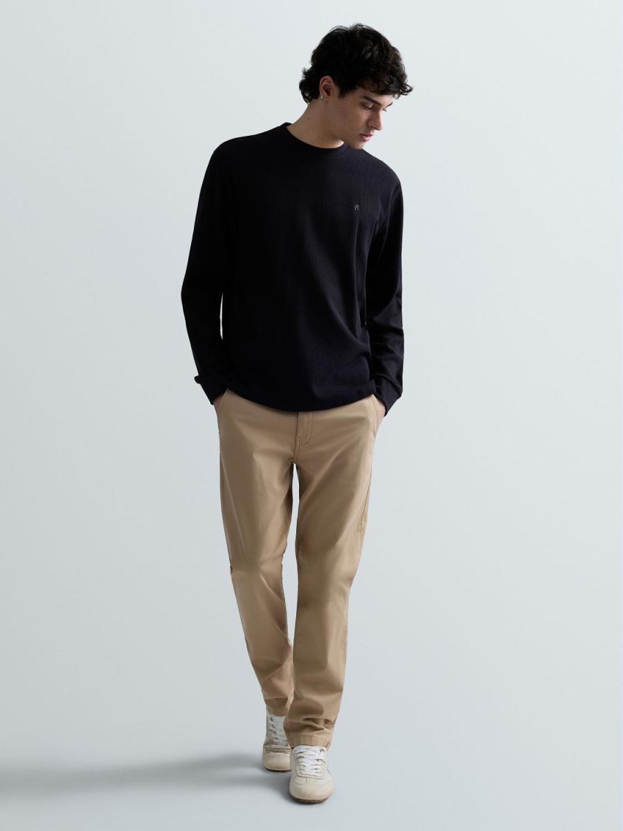 Herren Langarmshirt mit Struktur
