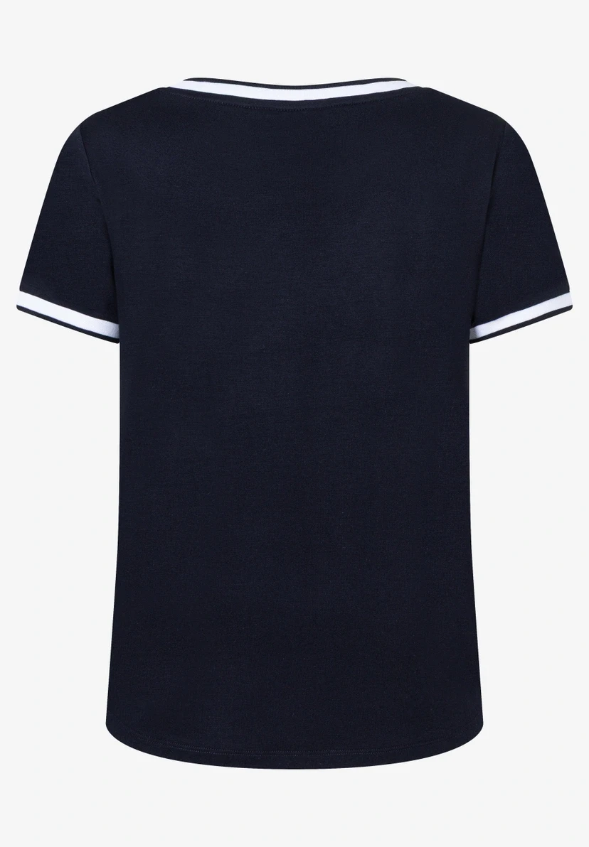 Blusenshirt mit Kontrastabschlüssen