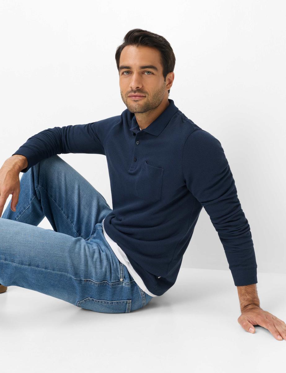 Herren Langarm-Poloshirt Style Pharell