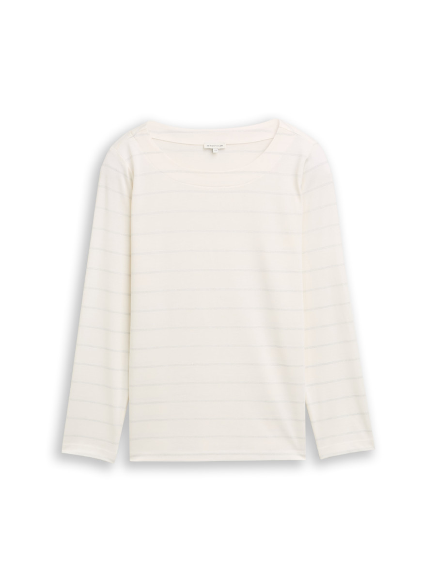 Curvy Langarmshirt mit Glitzer-Effekt