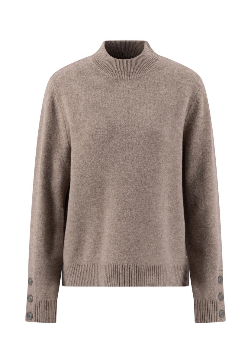 Damen Pullover Button SL