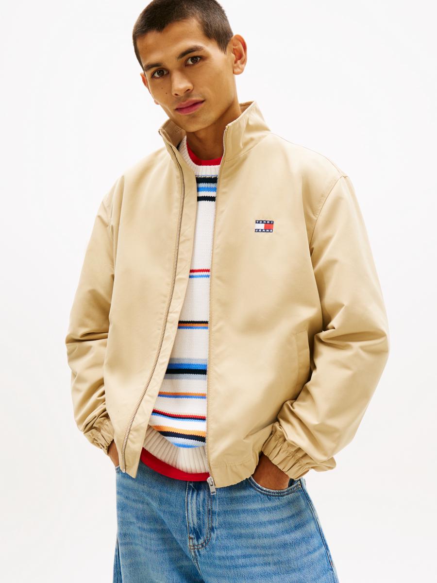 Herren Jacke Collar Logo