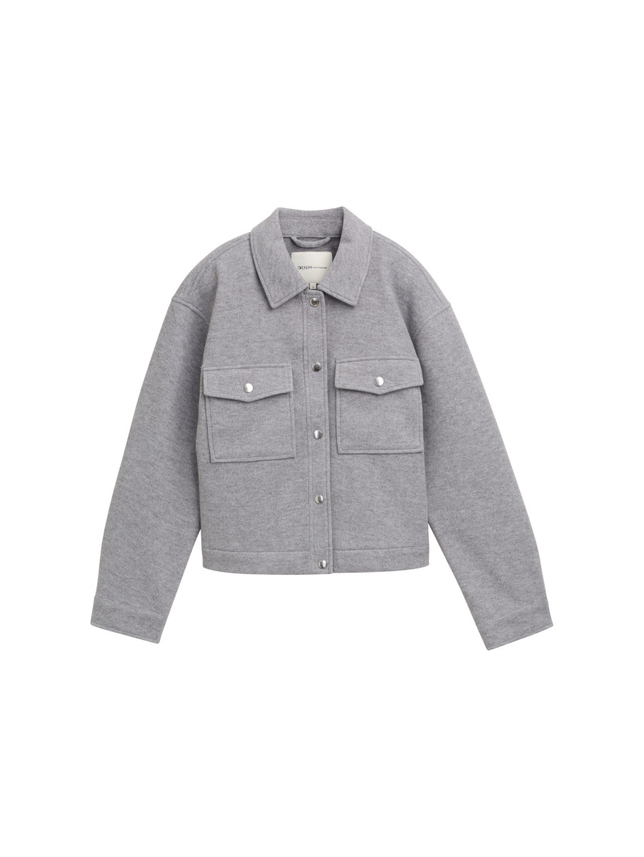 Damen Overshirt in Woll-Optik