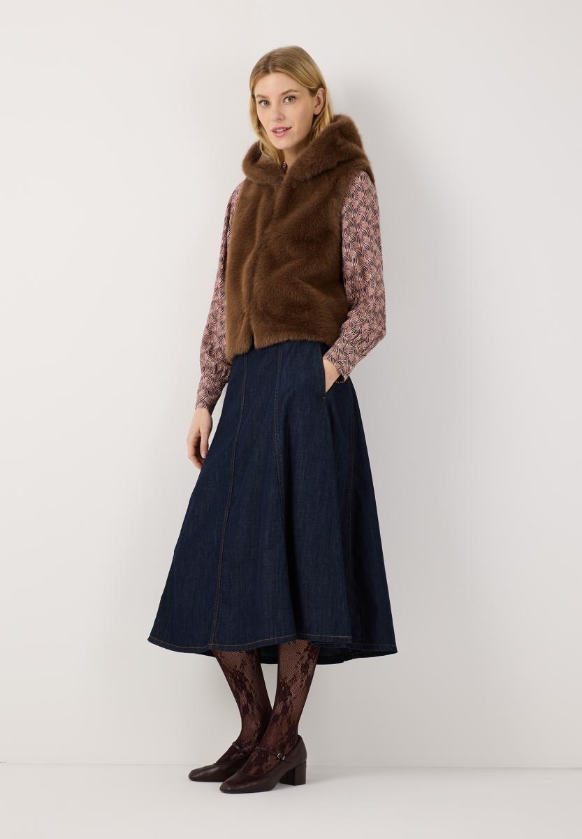 Damen Fake-Fur-Weste