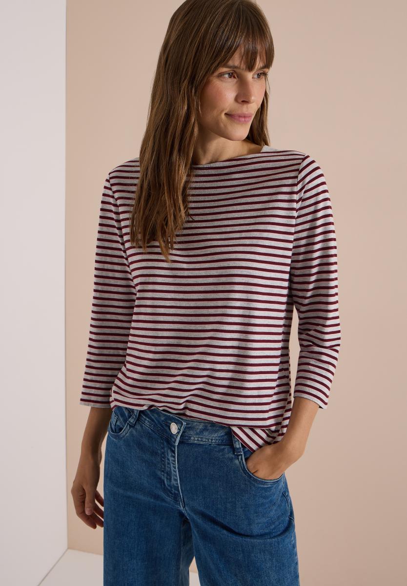 Damen 3/4-Arm Shirt mit Boat Neck