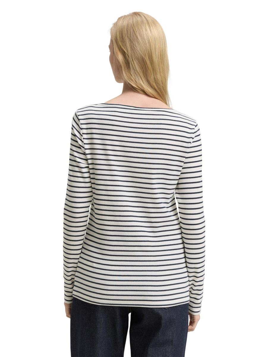 Damen Langarmshirt mit Streifenmuster