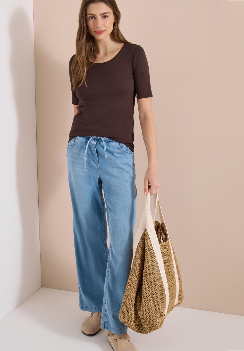 Damen T-Shirt in Unifarbe
