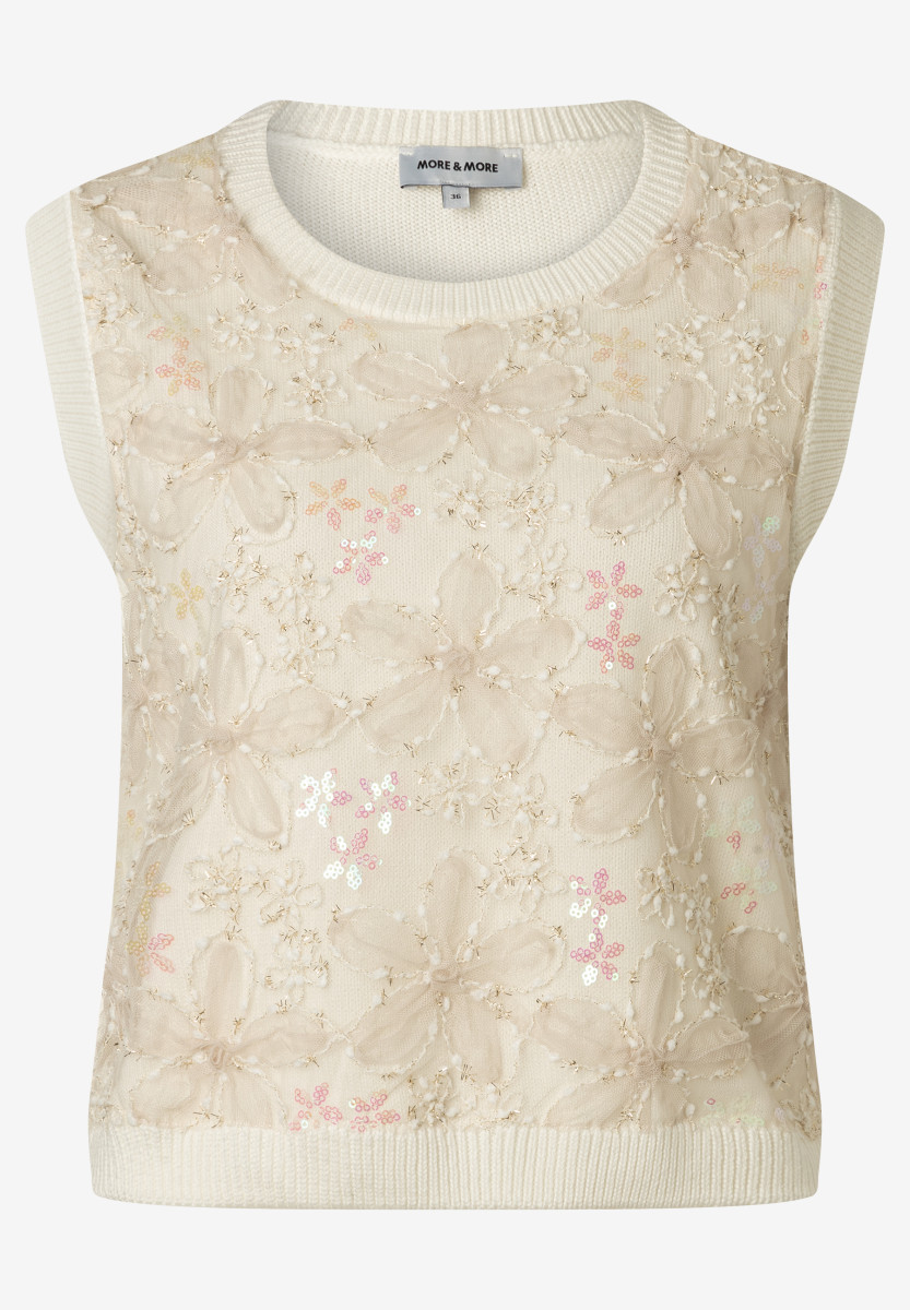 Damen Stricktop mit Pailletten