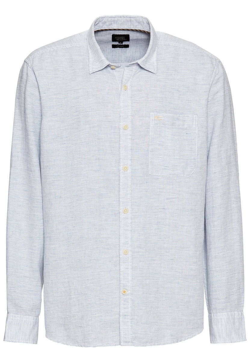 Langarmhemd aus Leinenmix