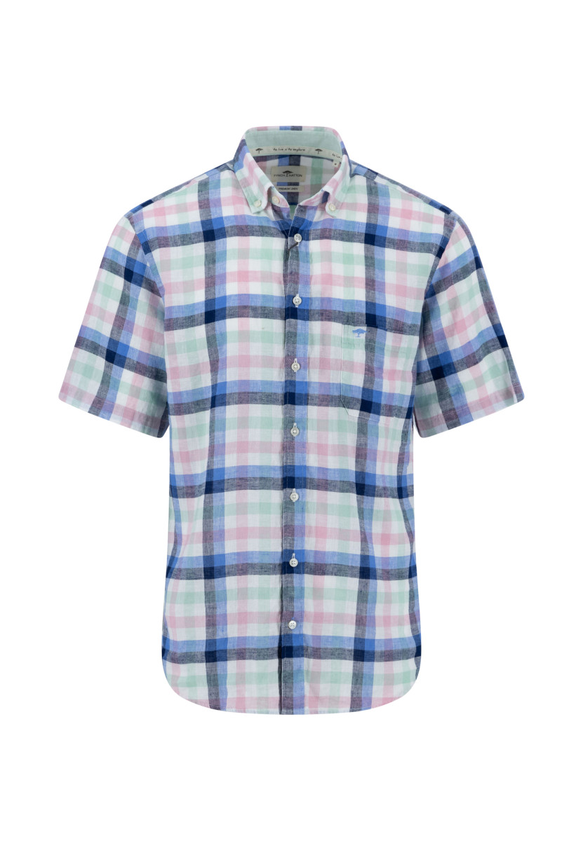 Hemd Summer Linen Check, B.D., 1/2