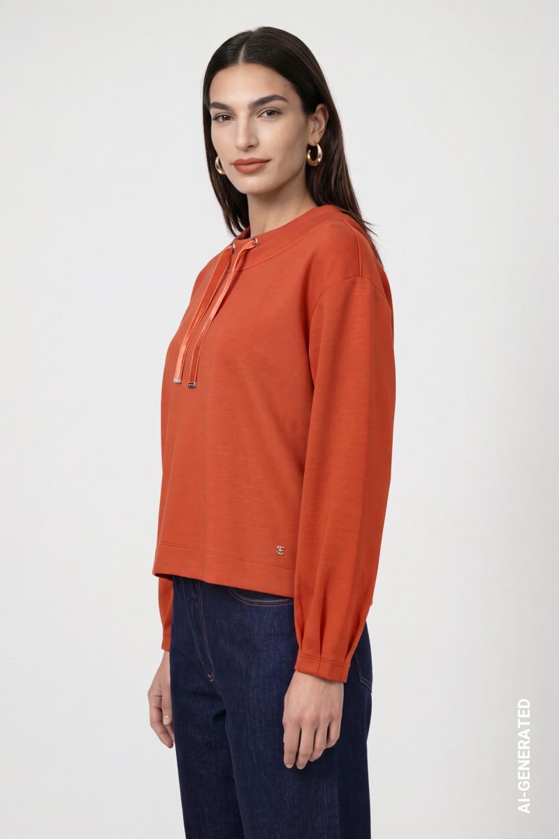 Damen Sweatshirt mit Bindeband