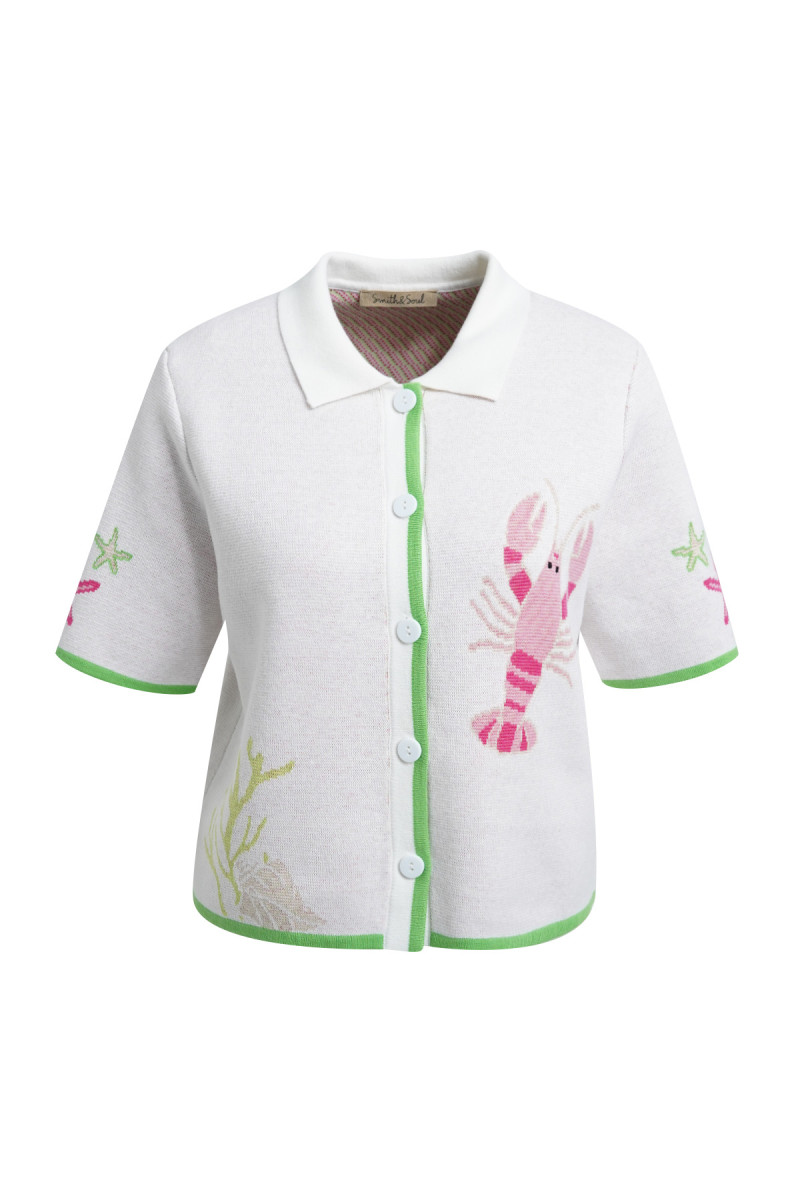 Damen Strickjacke Lobster