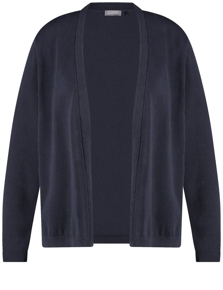 Curvy Cardigan aus Baumwoll-Leinen-Mix