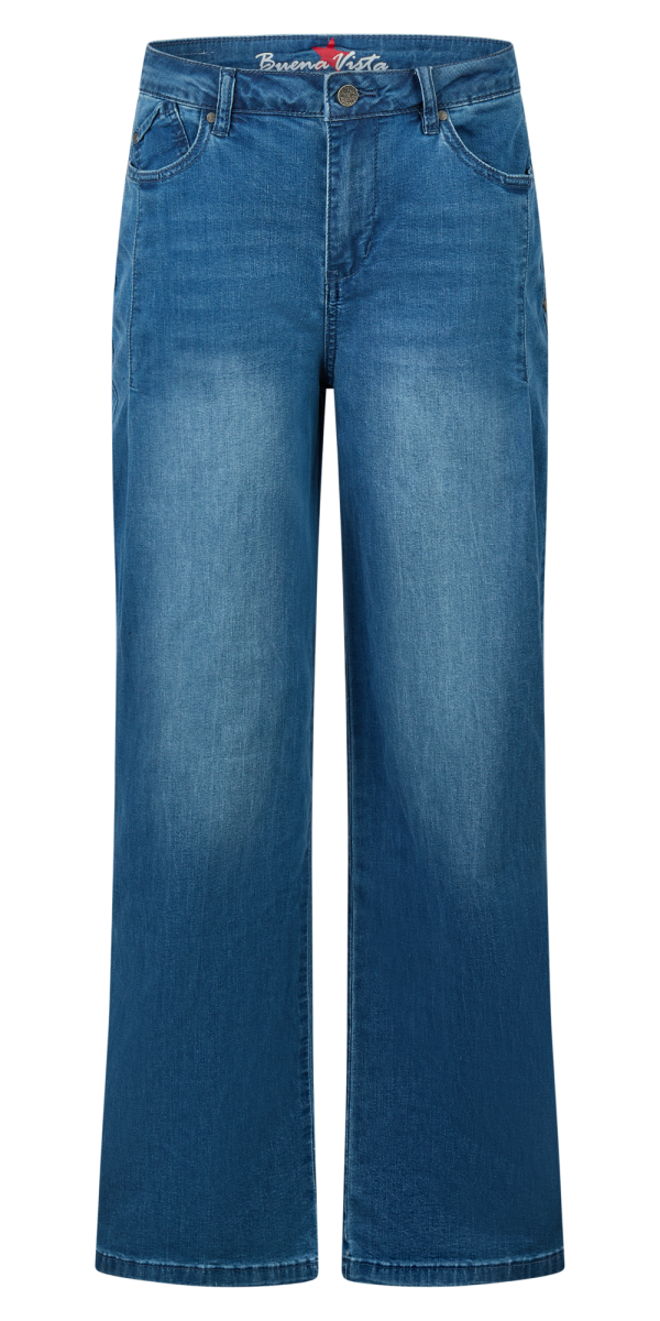 Damen Jeans Wide Leg Pleat
