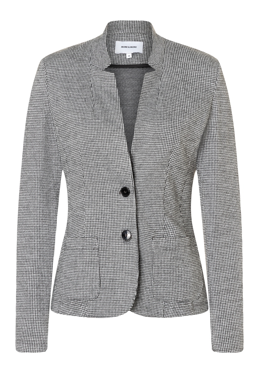 Jerseyblazer mit Pepita-Dessin