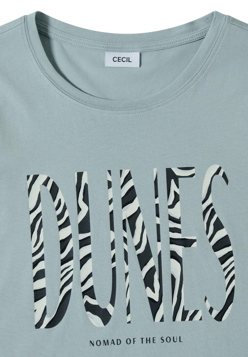 Damen T-Shirt Mit Rundhals Und Frontprint