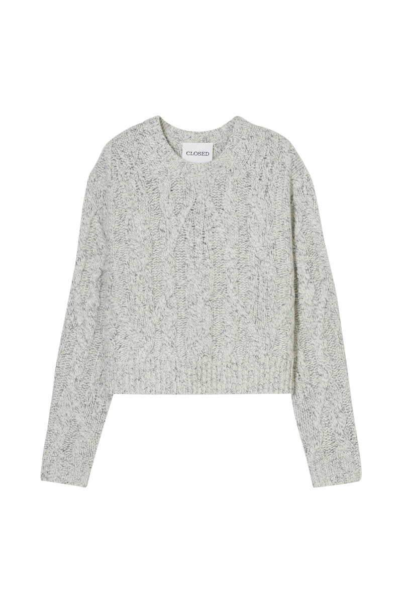 Damen Pullover mit Zopfmuster