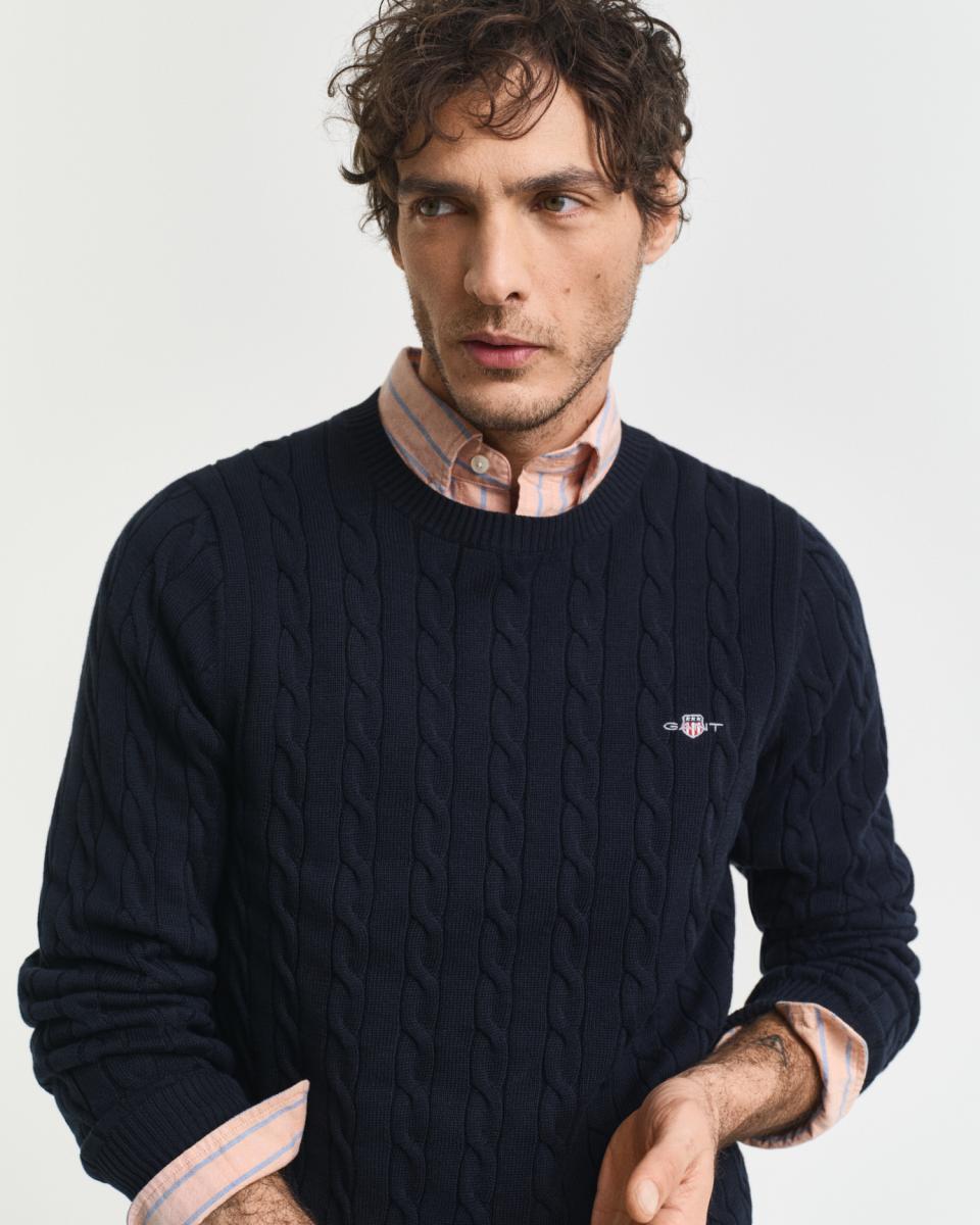 Herren Zopfstrick-Pullover
