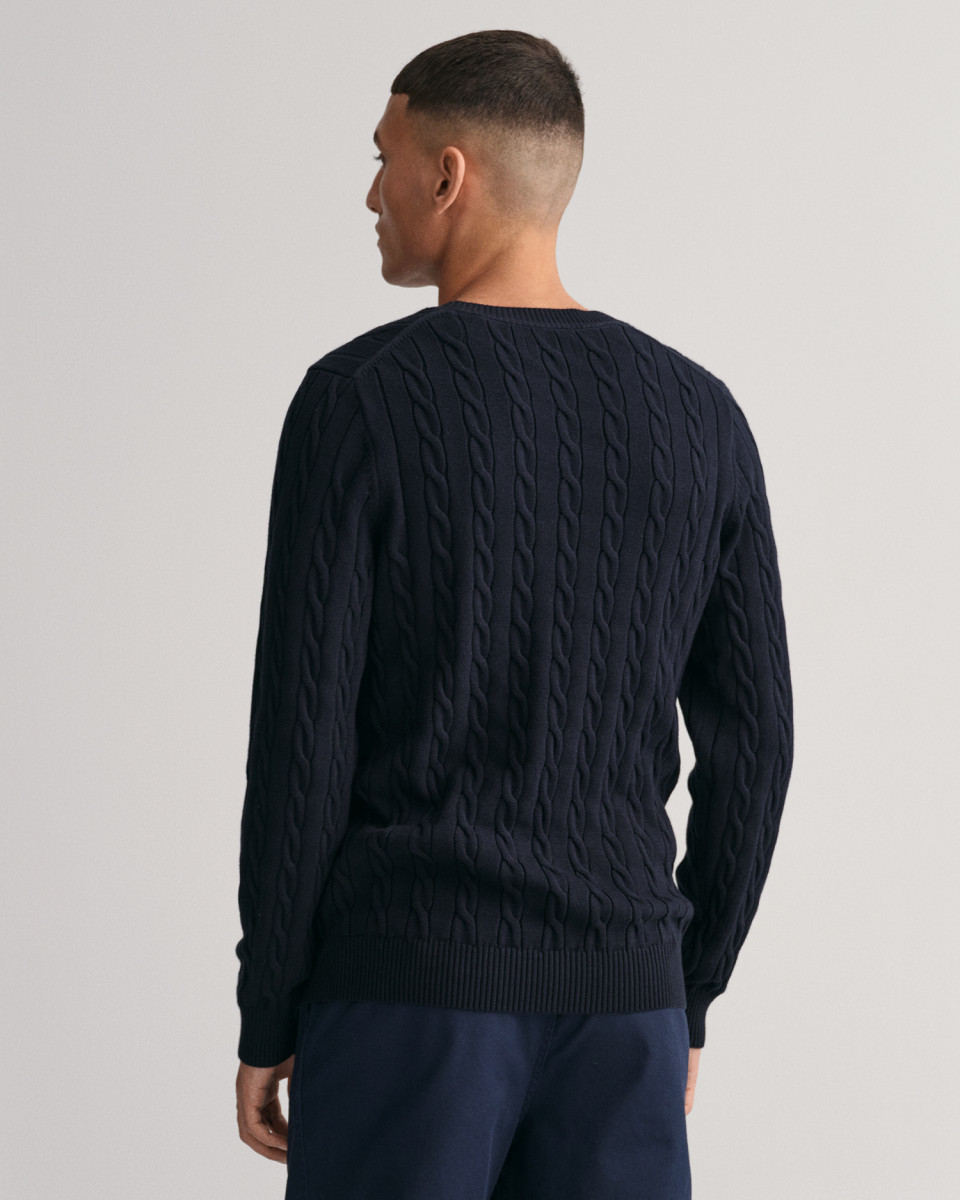 Herren Zopfstrick-Pullover