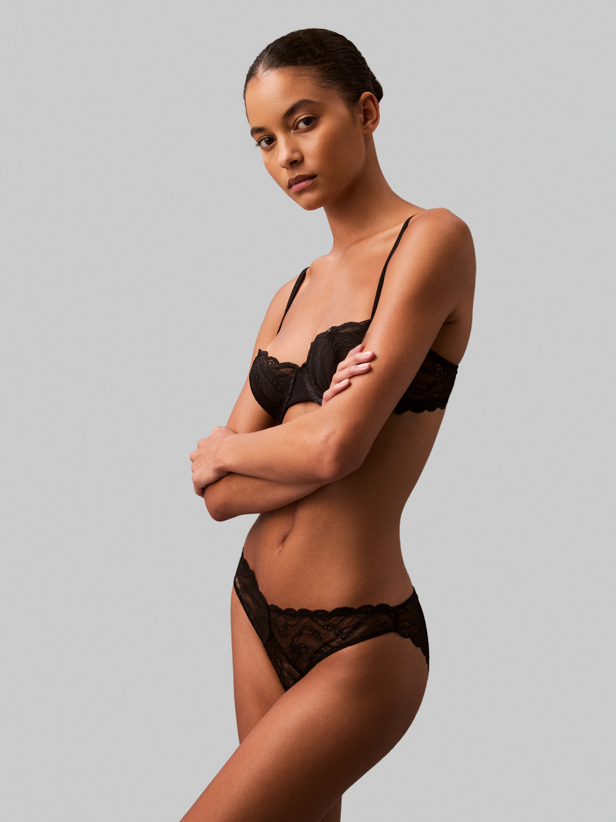 Damen Slip mit transparenter Spitze