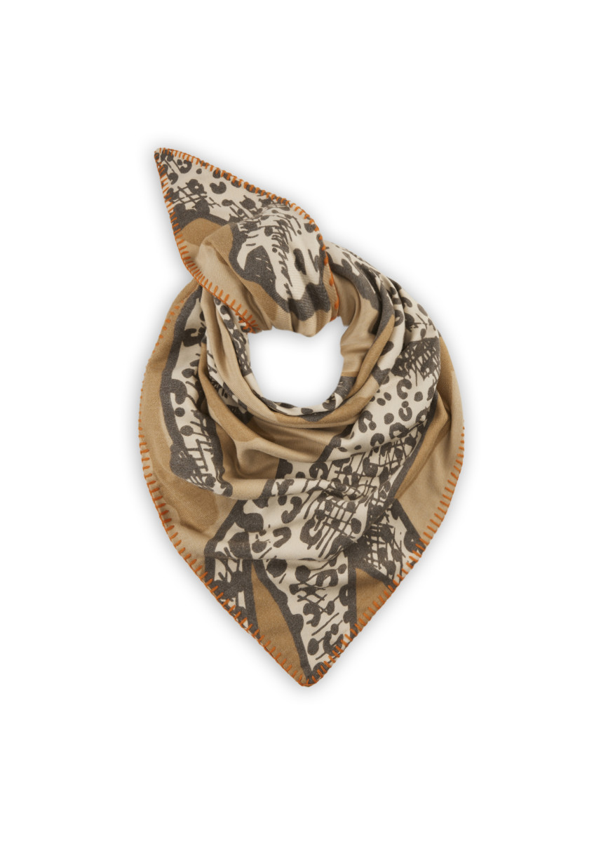 Dreieckstuch mit Leopardendruck