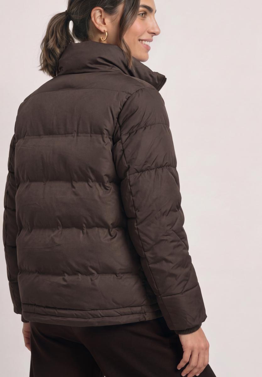 Damen Steppjacke Mit Stehkragen Und Tunnelzug
