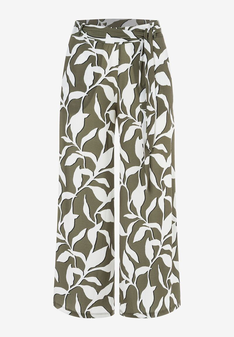Damen Jersey Culotte mit Blätterprint